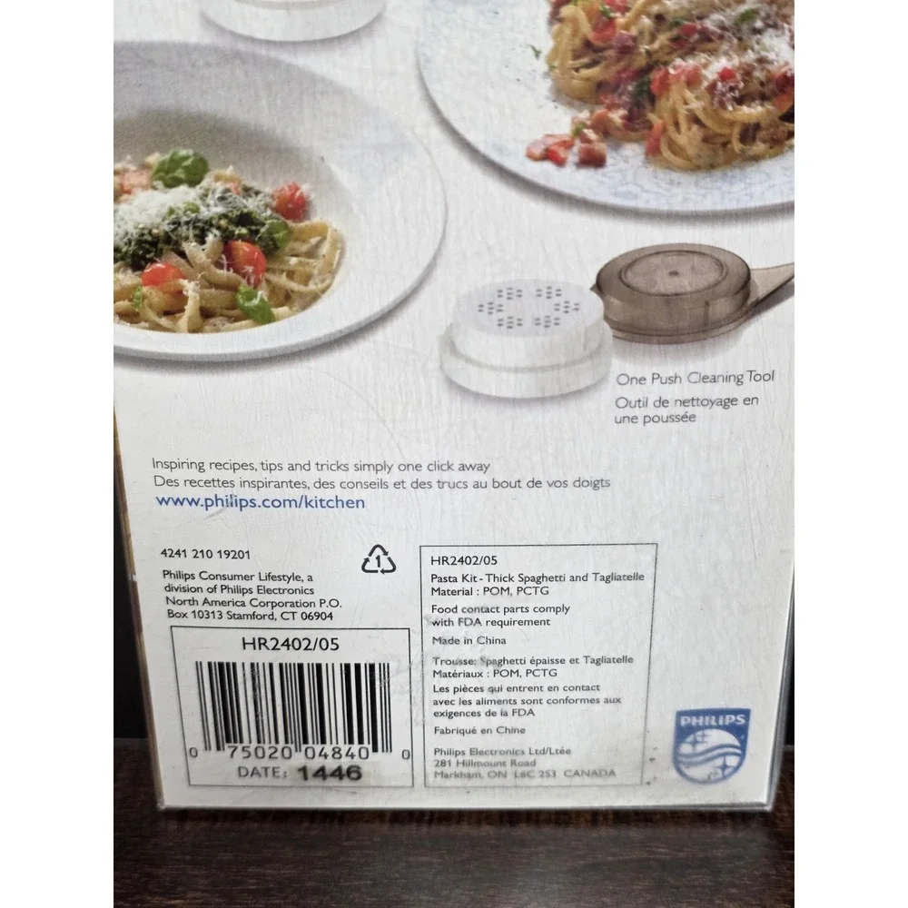Philips Pasta Maker Shaping Discs HR2402/05 Thick Spaghetti Tagliatelle Tool NEW